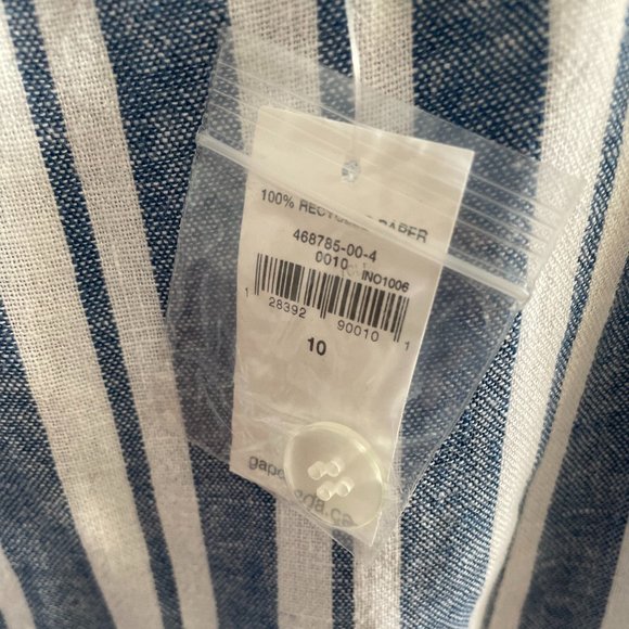 GAP Blue and White Striped Romper - Picture 6 of 7